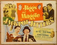 y257 JIGGS & MAGGIE IN JACKPOT JITTERS half-sheet movie poster '49 McManus