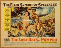 y267 LAST DAYS OF POMPEII half-sheet movie poster '60 Steve Reeves
