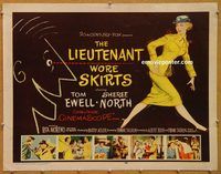 y274 LIEUTENANT WORE SKIRTS half-sheet movie poster '56 Sheree North