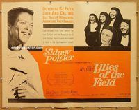y278 LILIES OF THE FIELD half-sheet movie poster '63 Sidney Poitier