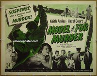 y308 MODEL FOR MURDER half-sheet movie poster '59 sexy murder thriller!