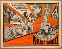 y309 MONDO NUDO half-sheet movie poster '63 Naked World, odd documentary!