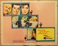 y315 MOVE OVER DARLING half-sheet movie poster '64 Garner, Doris Day