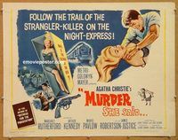 y318 MURDER SHE SAID half-sheet movie poster '61 Margaret Rutherford
