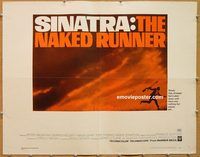 y320 NAKED RUNNER half-sheet movie poster '67 Frank Sinatra, cool image!