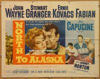 y333 NORTH TO ALASKA half-sheet movie poster '60 John Wayne, Granger