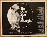 y351 OTHER SIDE OF MIDNIGHT half-sheet movie poster '77 Marie-France Pisier