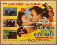 y360 PANDORA & THE FLYING DUTCHMAN half-sheet movie poster '51 Mason