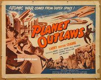 y378 PLANET OUTLAWS half-sheet movie poster '53 Buck Rogers repackaged!