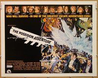 y381 POSEIDON ADVENTURE half-sheet movie poster '72 Gene Hackman, Borgnine