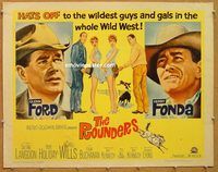 y403 ROUNDERS half-sheet movie poster '65 Glenn Ford, Henry Fonda