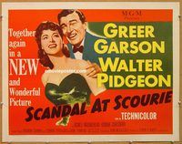 y406 SCANDAL AT SCOURIE style A half-sheet movie poster '53 Garson, Pidgeon