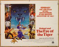 y420 SINBAD & THE EYE OF THE TIGER half-sheet movie poster '77 Harryhausen