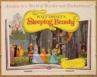 y424 SLEEPING BEAUTY half-sheet movie poster R70 Disney classic!