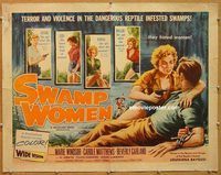 y445 SWAMP WOMEN half-sheet movie poster '55 Marie Windsor, Garland
