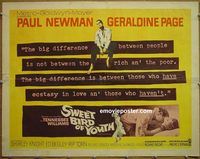 y446 SWEET BIRD OF YOUTH half-sheet movie poster '62 Paul Newman, Page