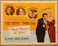 y458 THAT TOUCH OF MINK half-sheet movie poster '62 Cary Grant, Doris Day