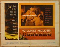 y470 TOWARD THE UNKNOWN half-sheet movie poster '56 William Holden, Leith