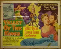 y487 VALLEY OF THE KINGS half-sheet movie poster '54 Robert Taylor