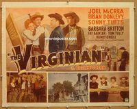 y493 VIRGINIAN style B half-sheet movie poster '46 Joel McCrea, Donlevy