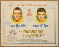 y497 WACKIEST SHIP IN THE ARMY half-sheet movie poster '60 Jack Lemmon