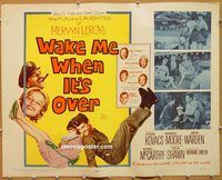 y498 WAKE ME WHEN IT'S OVER half-sheet movie poster '60 Ernie Kovacs