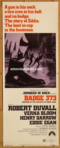 w078 BADGE 373 insert movie poster '73 Robert Duvall, Martin Scorsese