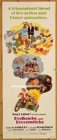 w089 BEDKNOBS & BROOMSTICKS insert movie poster R79 Disney, Lansbury