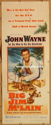 w097 BIG JIM McLAIN insert movie poster '52 really BIG John Wayne!