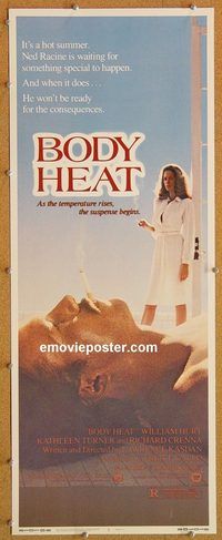 w110 BODY HEAT insert movie poster '81 William Hurt, Turner, Crenna