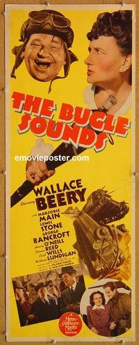 w113 BUGLE SOUNDS insert movie poster '41 Wallace Beery, Marjorie Main