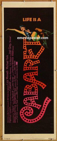 w121 CABARET insert movie poster '72 Liza Minnelli, Bob Fosse