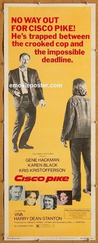 w132 CISCO PIKE insert movie poster '71 Hackman, Kristofferson