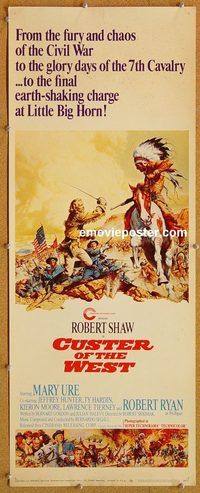 w147 CUSTER OF THE WEST insert movie poster '68 Rob Shaw, Civil War!