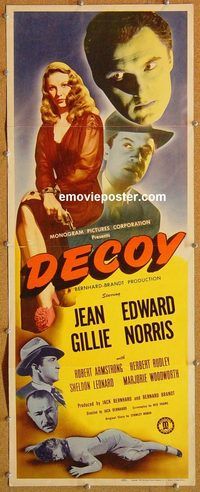 w160 DECOY insert movie poster '46 Jean Gillie, film noir