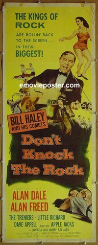 w170 DON'T KNOCK THE ROCK insert movie poster '57 Bill Haley & band!