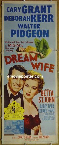 w173 DREAM WIFE insert movie poster '53 Cary Grant, Deborah Kerr