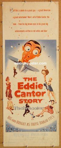 w177 EDDIE CANTOR STORY insert movie poster '53 Keefe Brasselle