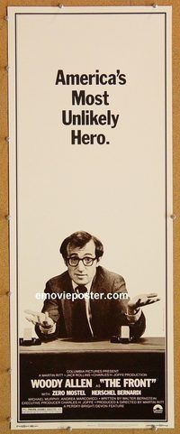 w215 FRONT insert movie poster '76 Woody Allen, Ritt, blacklist!