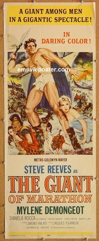 w224 GIANT OF MARATHON insert movie poster '60 Reeves, Demongeot