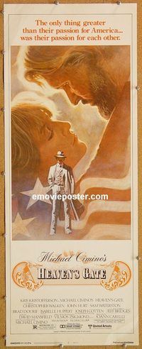 w246 HEAVEN'S GATE insert movie poster '81 Kristofferson, Walken