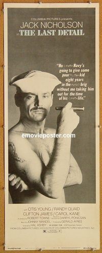 w301 LAST DETAIL insert movie poster '73 Jack Nicholson, Quaid