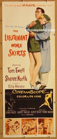 w309 LIEUTENANT WORE SKIRTS insert movie poster '56 Sheree North