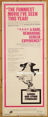 w323 LOVERS & OTHER STRANGERS insert movie poster '70 Gig Young