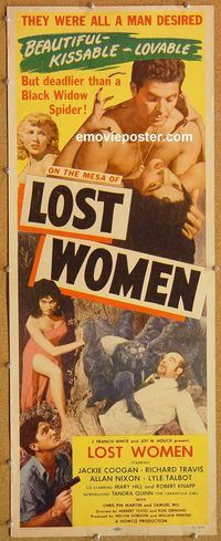 w347 MESA OF LOST WOMEN insert movie poster '52 Jackie Coogan