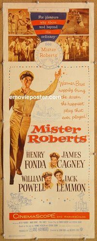 w353 MISTER ROBERTS insert movie poster '55 Henry Fonda, Cagney