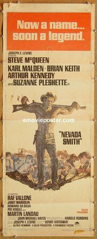 w371 NEVADA SMITH insert movie poster '66 Steve McQueen, Karl Malden