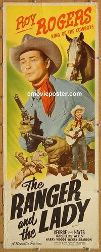 w428 ROY ROGERS stock insert '49 cowboy Roy Rogers & wacky Gabby Hayes, Ranger & The Lady!