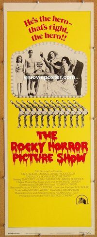 w444 ROCKY HORROR PICTURE SHOW int'l insert movie poster '75 Tim Curry