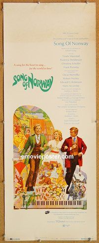 w481 SONG OF NORWAY insert movie poster '70 Florence Henderson